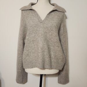 & Other Stories Los Angeles Wool Mohair Blend Fuzzy Sweater Quiet Cozy SZ L